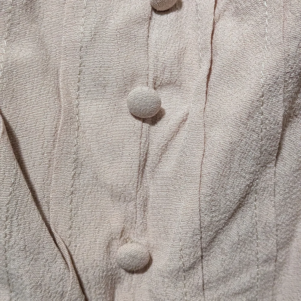 Lace-Trim Button Front Camisole - Taupe - Picture 4 of 5